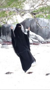 อัลไซห์ราชุดพิเศษฮิมาร์อัล Shams Niqab Bandana Ponda Jetblack