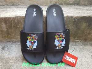 Sandal Selop Anak dan Dewasa Motif MARVEL - Sandal Flip Flop Free paperbag - Sandal Anak Laki - laki dan Perempuan - Kekinian - REZKA SHOP 88