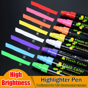 6mm Liquid Chalk Erasable LED Highlighter Fluorescent Marker for Blackboard Glass Window Painting Advertisement Chalk