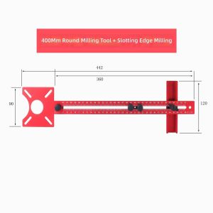RA Aluminum Alloy Router Circle Jig Kit Adjustable Trimming Guide for Woodworking Edge Cutting AR