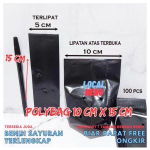 100 pcs Polibag Tanaman Ukuran 10 x 15 cm Polybag