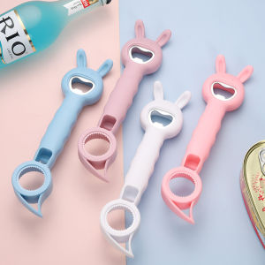 Amoki Creative Multifunction 4 in 1 Bottle Can Opener household Beer Beverage Cap Opener Cute Ears