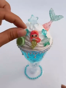 [SG STOCK] DIY Ice Cream Craft Set Crystal Slime Dessert Cup Kit Simulation Toys Material Pack Toy Kids Childrens冰激凌