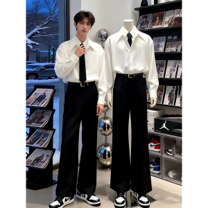 Cleanfit Long Legs White Straight Pants