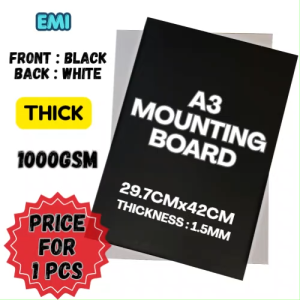 A3/A4 Black Mounting Board / Kadbod Hitam / Cardboard (800GSM/1000GSM) (PRICE FOR 1PCS)