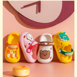 รองเท้าเด็ก รองเท้าแตะลายหมี วัสดุEVA พื้นนุ่ม มีกันลื่น /9เดือน-4 ขวบ DDX10
