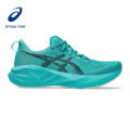 ASICS Men NOVABLAST 5 Running Shoes in Wave Teal/Black. 