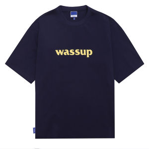 Wassup Womens Short Sleeve T-Shirt Pure Cotton Loose Fit Summer Half Sleeve Classic Pattern round Neck Casual Style