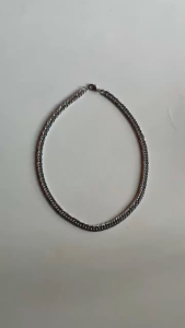 Kalung Titanium Rantai Silver Pria Dan Wanita Jumbo/Besar Anti Karat