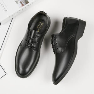 Black Formal Shoes for Men Wedding Groomsmen British Style Leather Shoes Casual Slip-On Loafers Thick Bottom Rubber Sole