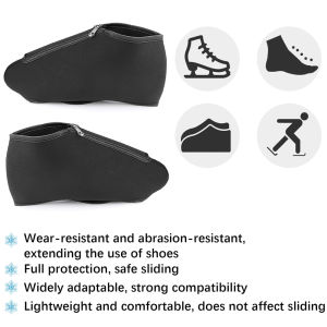 1 Pair Ankle Brace Thermal Skate Covers Ice Figure Skating Boot Cover Insulated Warm Skating Cover