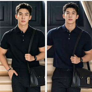 izzue | Áo Polo Tay Ngắn Phong Cách Vintage Nam Thời Trang