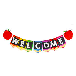 Creative Flag Decoration for Kindergarten Class Room Decorations Back-To-School Scene Arrangement Hanging Flags Costumes