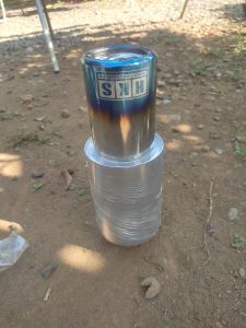 knalpot racing model groonel bahan gembung galvanis suara ngebas