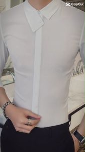 áo sơ mi áo sơ mi nam phong cách Hàn quốc tay lửng kết hợp vẻ tay tạo nên nhẹ nhàng  nam tính đầy tinh tế trẻ trung năng động vải mềm mịn thoáng mát - N17