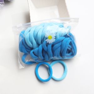 50 Pack Color Towel Ring Basic All-Matching Elastic Hair Ring Young Adult Gradient Color Seamless Hair Rope Practical Hair Accessories
