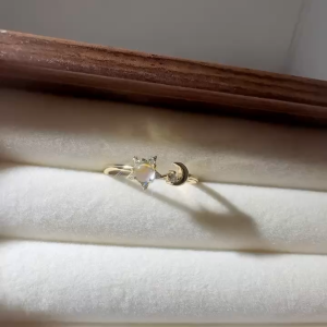TBK 18K Gold Cubic Zirconia Ring Accessories For Women 25R