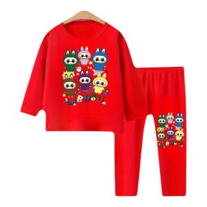 Baju setelan anak Perempuan Celana panjang LABUBU 1-10Tahun