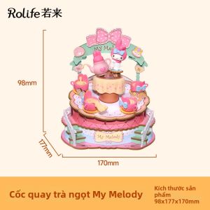JINWUCHUANGYI | Mô Hình Ghép Nhạc Gỗ Vòng Quay Ngựa Đu Cho Người Lớn