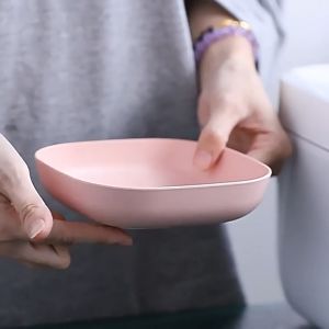 10 Pieces/set Wheat Straw Bowl Dessert Tray Square Grass Bowl Seasoning Dish Biodegradable Tableware