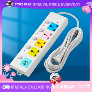 Multi-Function Smart Socket Board with 4 Independent Switch Power Socket + 2 USB Ports Japanese Original Universal Plug Socket/ Power Board / Power Strip