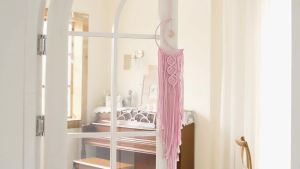 Kyoryuger Moon Dream Catcher with Lights Teen Girl Room Decor Bedroom Decor Boho Dream Catcher Wall Decor Handmade Birthday Gifts for Teen Girls Kids Gifts for Women Purple Dream Catchers Decoration