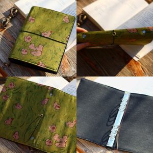 True Me Cat Duck Fragrance Cloud Silk Handmade Silk Book Cover Diary Notebook A5A6 Non-Woven Fabric Traditional Handcraft