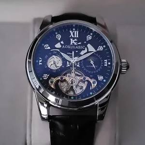 AOKULASIC/ Ogulas Popular Business Mens Hollow Tourbillon Multi-Functional Automatic Mechanical Watch Fashion