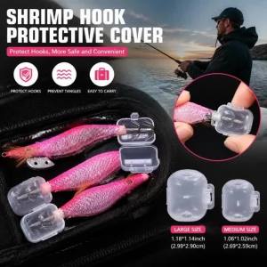 10/20Pcs Fishing Lure Hook Protector Cover Shrimp Bait Storage Case Medium Anti Snag Safety Guard ABS Plastic Outdoor Tackle Set