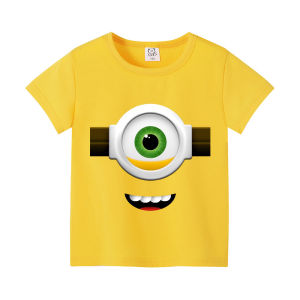 Cute Kids Minions T-shirts Made of Pure Cotton Tops Suitable for Both Boys and Girls Comfortable Tops and A Great Birthday Gift