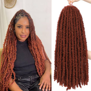 Butterfly Locs Crochet Hair 12-36 Inch Fairy Butterfly Locs Pre Looped Synthetic Distressed Faux Locs 9 Strands /Pack
