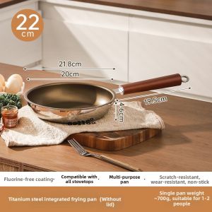 YIYIPAI | Nonstick Titanium No-Coating Stainless Steel Frying Pan