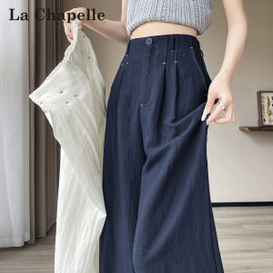 La Chapelle | Quần Dài Thẳng Cao Cổ Bằng Gấm Lanh Mát Mẻ Hè