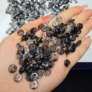 Q1621 Vòng ngũ điếu Thạch Anh Tóc Đen loại đẹp trong & rõ tóc cho mệnh Thuỷ và Mộc - Phong Thuỷ TUDO