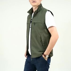 Áo Gilê Nam Trung Niên Và Cao Tuổi Nhanh Khô Ngoài Trời Nhiều Túi Chụp Ảnh Thể Thao Áo Gilê Thường Ngày Áo Gilê Size Lớn Rộng Rãi