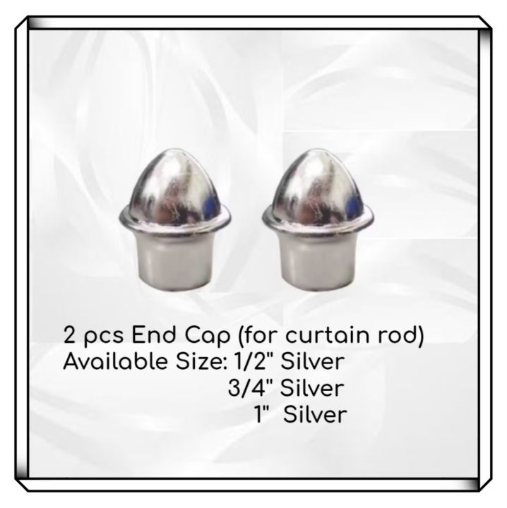 [Hot style]2 pcs Curtain Rod Chrome End Cap Silver | Lazada PH