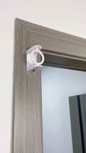 Self-adhesive Curtain Rod Holder 360 องศา Rotatable Curtain Pole Rods Wall Brackets For Home Bathroom And Hotel