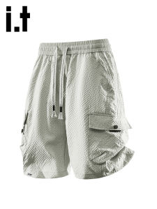 izzue | Ammerican Style Bubble Gauze Lightweight Sport Summer Casual Icy Silk Shorts