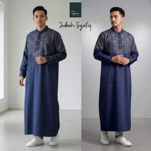 Tabina Jubah pria Dewasa Lengan Panjang Seri Syafiq size S hingga XXL max LD 124