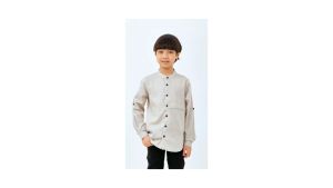 Carvil Baju Koko Anak ZIA - BEIGE