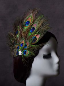 Bohemian Style Peacock Feather Hair Accessory Children Performance Ancient Costume Stage Show Bride National Style Side Hairpin