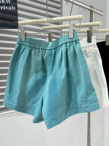 CHOEFULYN | Chic Loose Korean Style Blue Cotton Linen Shorts