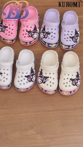 【BB】Kuromi Cartoon Crocs Sandals for Kids Girls Round Toe Soft Soled Rubber Casual Slippers#1930-32