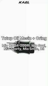 Tutup Oli Mesin Yamaha Mio 5TL-Sporty-Smile-Soul & Nouvo-Z-Lele & Fino Karbu-Carbu-Old-Lama Colokan Atas-Oring-Seal-O Ring-Sil Hitam-Abu