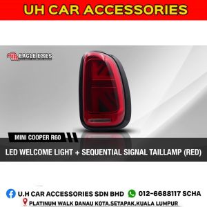 MINI COOPER COUNTRYMAN R60 2011-2016 LED SEQUENTIAL SIGNAL WELCOME LIGHT RED TAILLAMP
