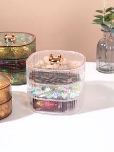 [ TAII ] Creative Food Grade - 3 Layer Fruit Plate Storage Box With Cover - Household Nuts Snacks Candy Storage Box
