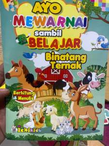 Buku edukasi mewarnai anak karakter A5