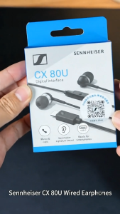Sennheiser CX 80U USB-C Wired In-Ear Earphones with Mic Plug & Play Lossless Digital Audio Compatible with iPhone 15/16 Android Laptop Tablet