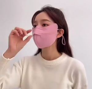 Khẩu Trang Chống Tia UV Vải Không Dệt UPF50+ Thời Trang Che Gò Má