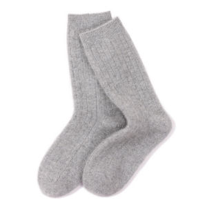 Inner Mongolia 100% Pure Cashmere Socks Men and Women Thickened Heattech Stockings Autumn and Winter Pure Color Mid-High Tube Woolen Socks